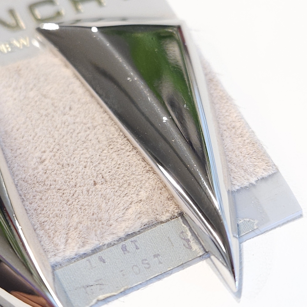 Givenchy Modernist Silver Tone Earrings NWT Vintage 80s Chunky Large Earrings - Picture 8 of 16